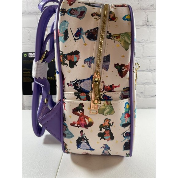 NWT LOUNGEFLY Disney Princesses Dress Graphic Mini Backpack - Picture 8 of 9